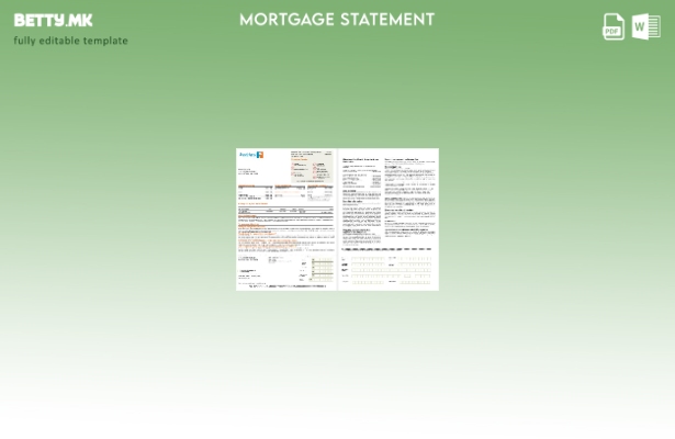 модерен стил САД Калифорнија Саутленд Кредит Унио хипотека изјава во Word и PDF