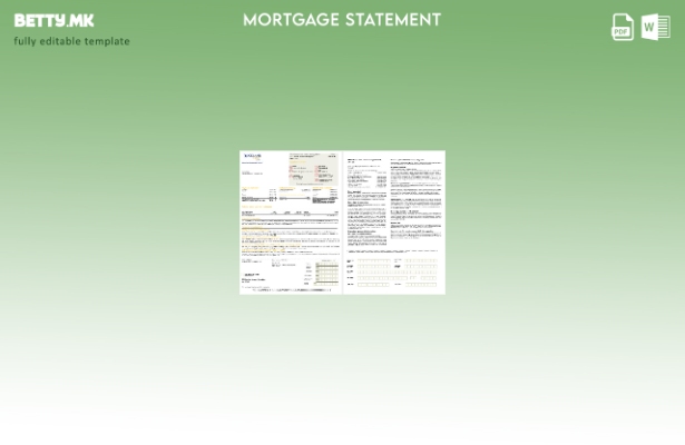 модерен стил САД Масачусетс Рокланд Труст банкарска хипотека изјава во Word и PD