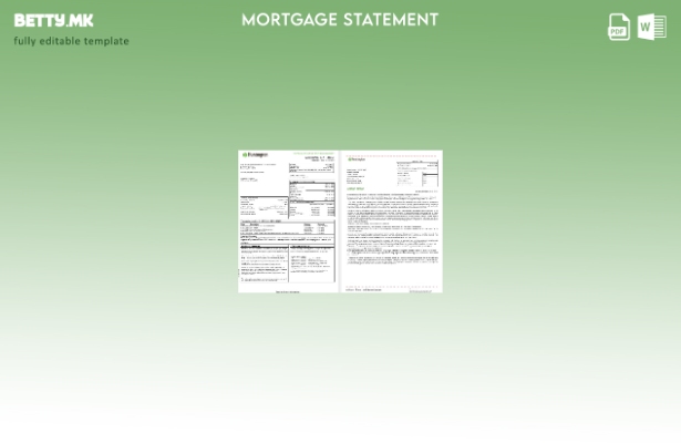 модерен стил САД Охајо Хантингтон извештај за хипотека банка во Word и PDF форма