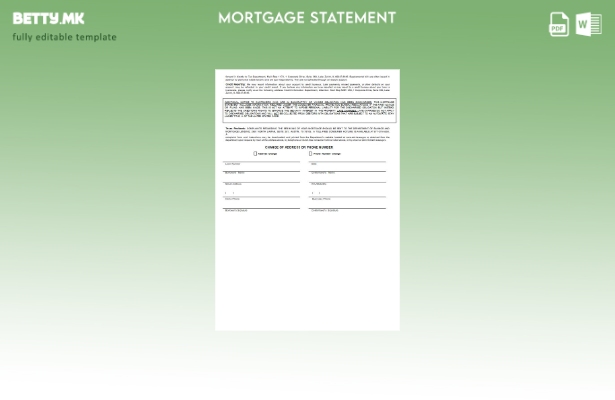 модерен стил САД Dovenmuehle изјава за хипотека, шаблон страници 1