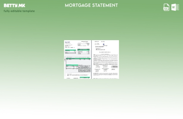 модерен стил САД Dovenmuehle изјава за хипотека, шаблон страници