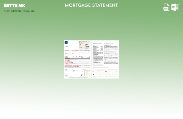 модерен стил САД Indianna Centier извод за хипотека во банка во Word и PDF форма