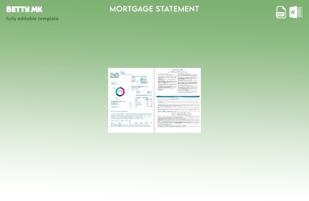 модерен стил Сент Китс и Невис SKNA банкарска хипотека извод во шаблон Word и PD