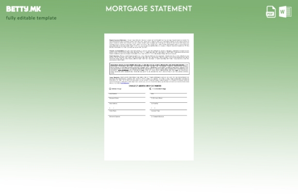 модерен стил Словенија Фактор банка изјава за хипотека во шаблон Word и PDF форм
