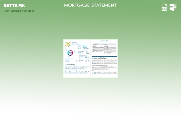 модерен стил Сомалија Дара Салаам банкарски извештај за хипотека во шаблон форма
