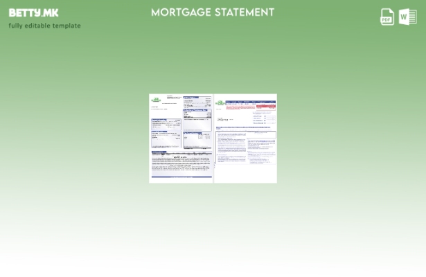 модерен стил Танзанија CRDB банка за хипотека извод во Word и PDF формати, шабло