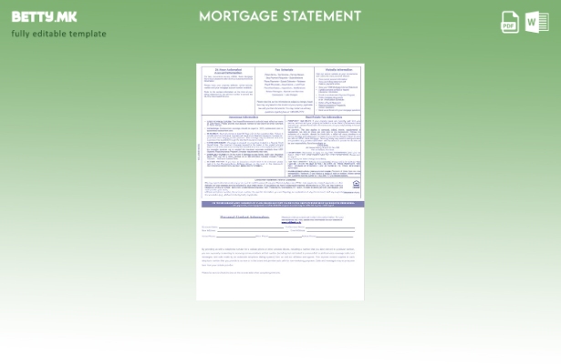 модерен стил Танзанија CRDB банка за хипотека извод во Word и PDF формати, шаб 1