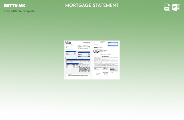 модерен стил Тајланд TMBThanachart Извод за хипотека од банка во шаблон за форма