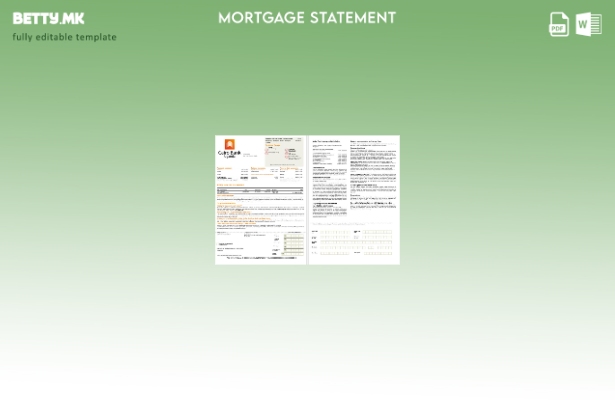 модерен стил Уганда Каиро банкарски извештај за хипотека во Word и PDF формати,