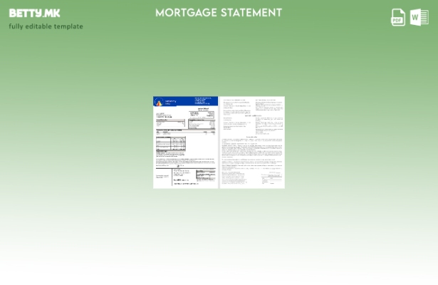 модерен стил Уганда Стогодишнината на банкарска хипотека изјава во шаблон формат