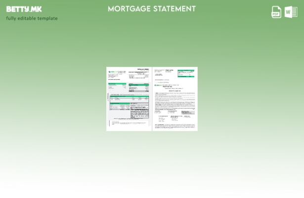 модерен стил Украински ОТП банкарски извештај за хипотека во шаблон во Word и PD