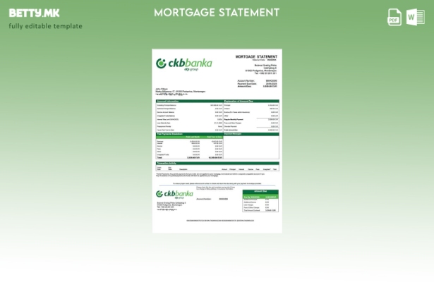 модерен стил Црна Гора Црногорска комерцијална банка изјава за хипотека Шаблон з