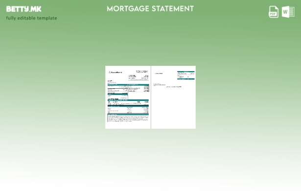 модерен стил Шпанија Banca март изјава за хипотека во шаблон формати Word и PDF