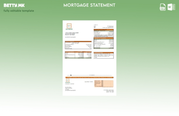 модерен стил во Египет Шаблон за извод на банкарска хипотека на Алекс Банка од Е
