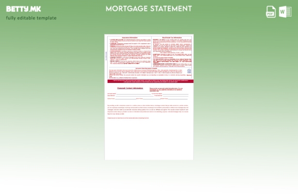 модерен стил на САД Планинска Америка Кредитна унија изјава за хипотека во бан 1