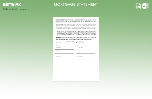 модерен стил на САД ADP изјава за хипотека во шаблон формати Word и PDF 1