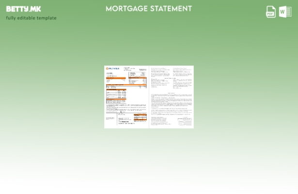 модерен стил на САД PNC извештај за хипотека на банка во шаблон за формати Word
