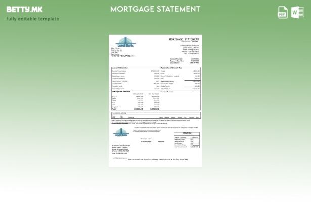 модерен стил на Света Луција Лојална банка за хипотека во шаблон во Word и PDF