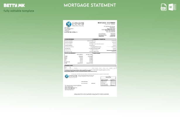 модерен стил на извод од банка за хипотека на Јужна Кореја Шинхан во шаблон за ф