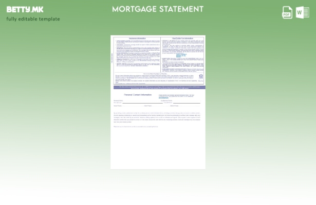 модерен стил на изјава за хипотека од банка на Словачка Tatra во шаблон во Wor 1