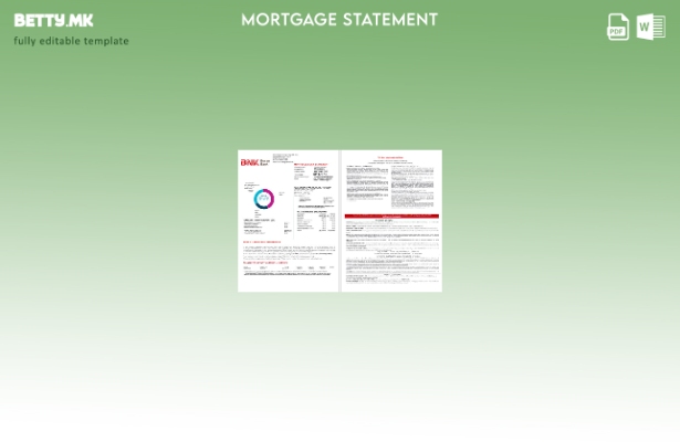 модерен стил на јужнокорејски BNK банкарски извештај за хипотека во шаблон за фо