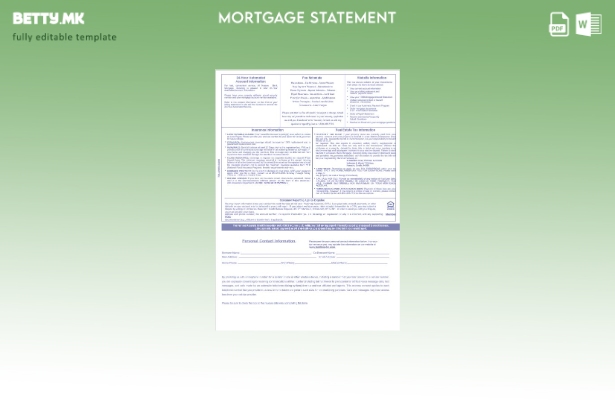 модерен стил судански Al Neelen банка изјава за хипотека во Word и PDF формати 1