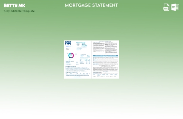 модерен стил украински Укрексимбанк банка Извод за хипотека за заем во Word и PD