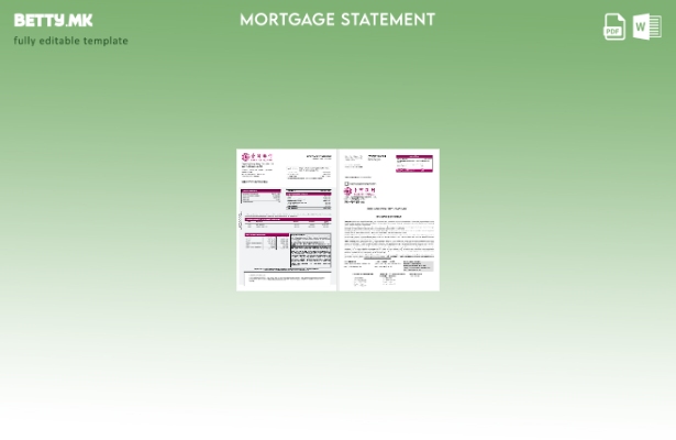 модерен стил Taiwan Bank of Taiwan банкарски извештај за хипотека во шаблон форм