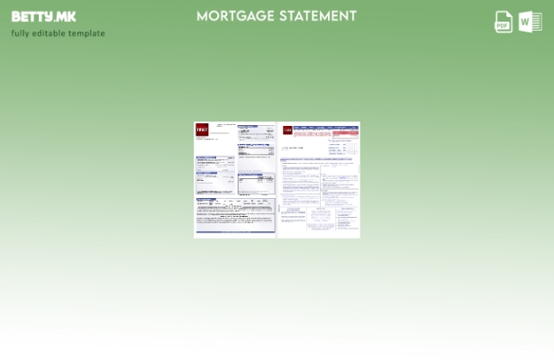 модерен стил USA BB&T Corp. извод за хипотека во банка во Word и PDF формати, ша