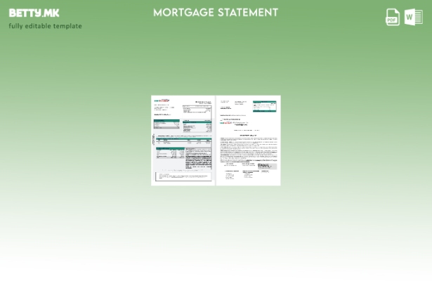 модерен стил USA MidFlorida Credit Union извод за хипотека од банка во шаблон за