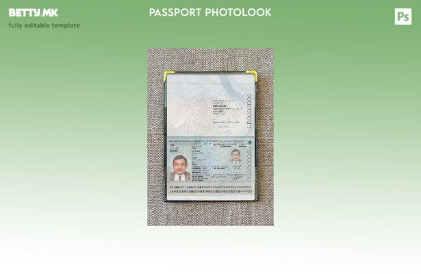 Модерен стил Либански пасош присутен шаблон за фото изглед 2