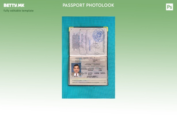 Модерен стил Шаблон за изглед на фотографија од верзија на пасош за Грција 1