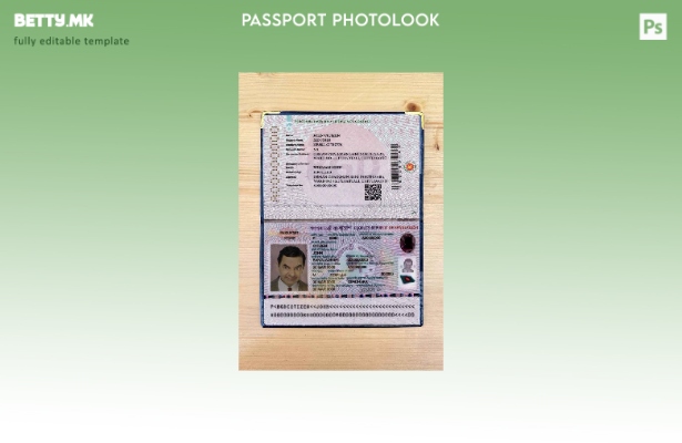 Модерен стил на Бангладеш и шаблон за присутен фото изглед на пасош