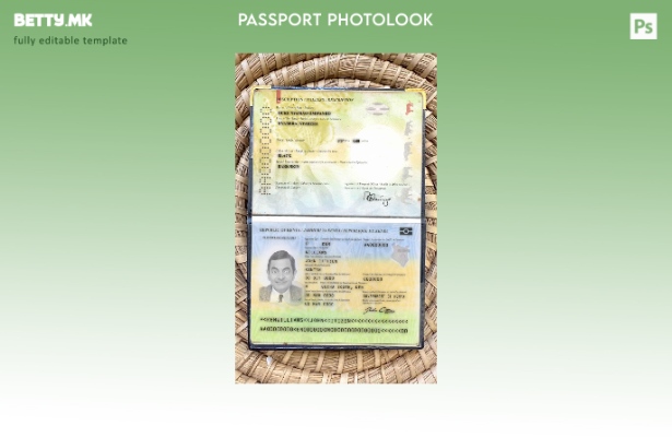 Модерен стил на кениски пасош (сегашен) шаблон за фото изглед