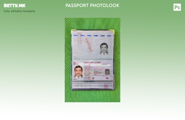 Модерен стил шаблон за презентација на пасош на Латвија со фото изглед