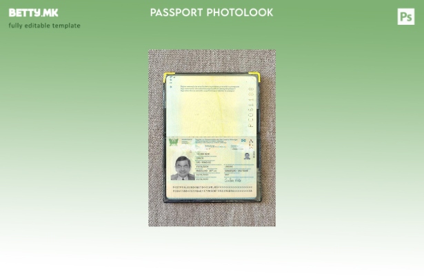 Модерен стил, пасошот на Сао Томе и Принципе го претставува шаблонот за фото изг