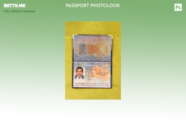 Модерен стил, шаблон за фото изглед за пасош на Тувалу