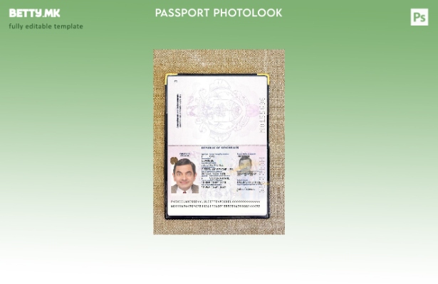 Модерен стилски шаблон за фото изглед за пасош на Сејшели