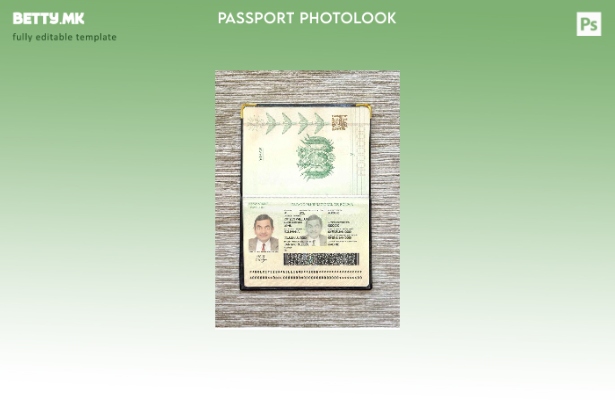 Шаблон за изглед на слика за пасош на Боливија во модерен стил