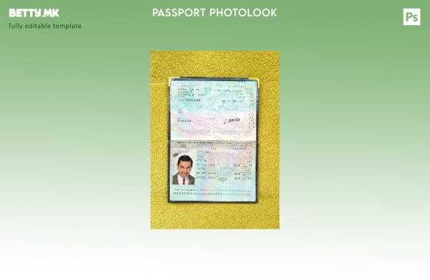 Шаблон за изглед на фотографија од пасош во Авганистан во модерен стил