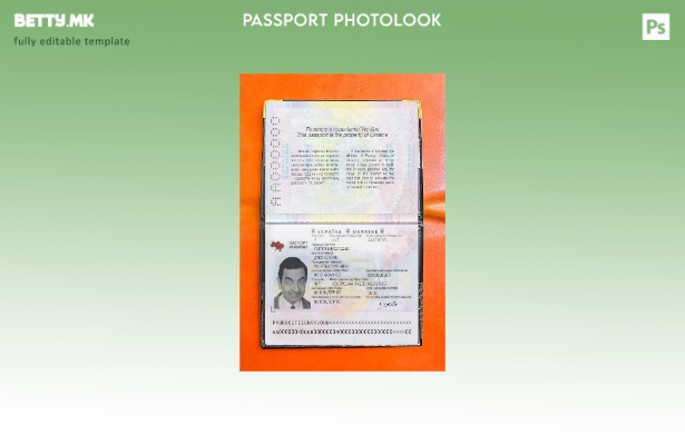 Шаблон за изглед на фотографија од пасош во Украина во модерен стил