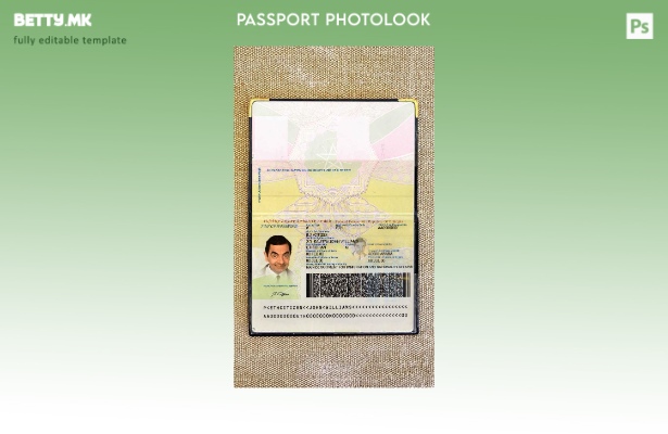 Шаблон за изглед на фотографија од пасош на Етиопија во модерен стил
