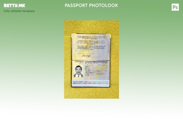 Шаблон за изглед на фотографија од пасош на Илија во модерен стил