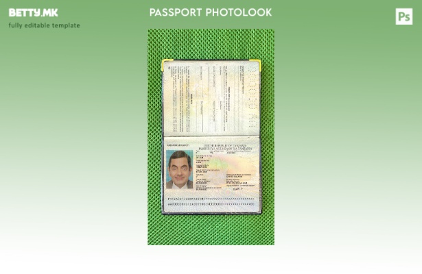 Шаблон за изглед на фотографија од пасош на Танзанија во модерен стил