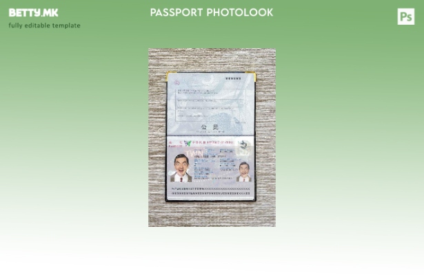 Шаблон за изглед на фотографија од пасош на Тајван во модерен стил