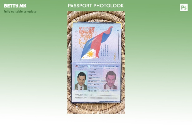 Шаблон за изглед на фотографија од пасош на Филипините во модерен стил