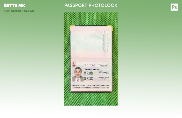 Шаблон за изглед на фотографски пасош во модерен стил на Катар