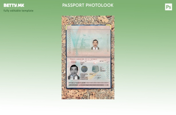 модерен стил Турција нов шаблон за изглед на фотографија од пасош