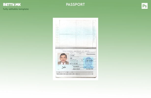 Модерен стил индиски пасош, шаблон за страници за нова верзија