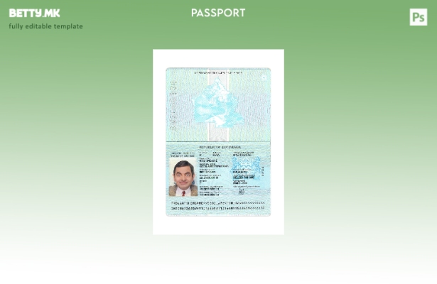 Модерен стил на боцвански пасош сегашен шаблон